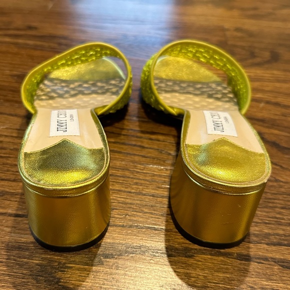 Jimmy Choo Minea Woven Raffia Sandals - Picture 8 of 9